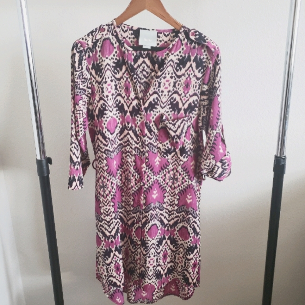 Anthropologie Maeve Ikat Print Dress